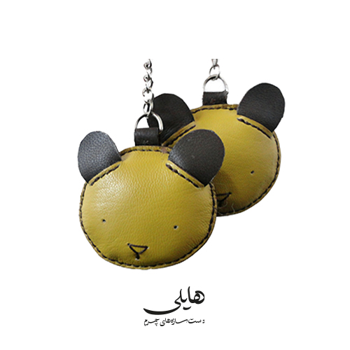 جا کلیدی چرم بزی طرح خرس کد 009