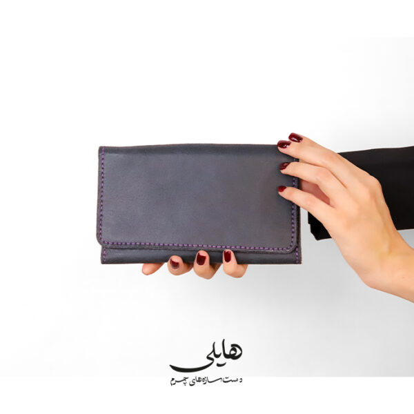 کیف پول چرم گاوی طرح دار مردانه- زنانه- کدSD006