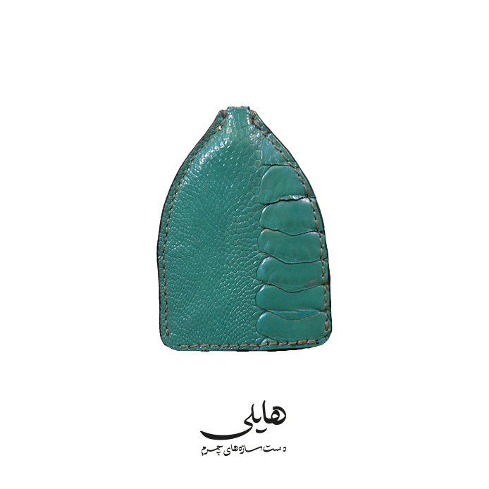 جاکلیدی چرمی هایلی – مدل جادار از چرم ساق شترمرغ