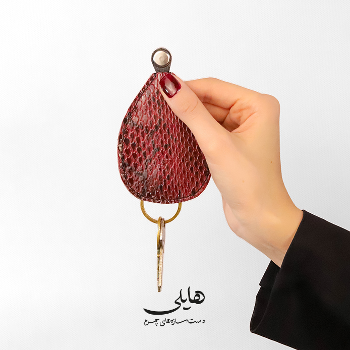 جاکلیدی طرح سوسمار چرمی دست‌دوز- کد SD028