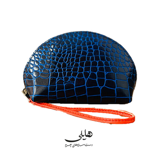 کیف لوازم آرایشی چرمی طرح پوست کروکودیل-کدSD031