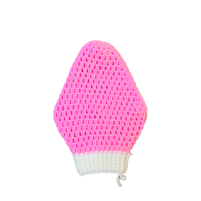 لیف دستباف حمام مدل توت‌فرنگی C071