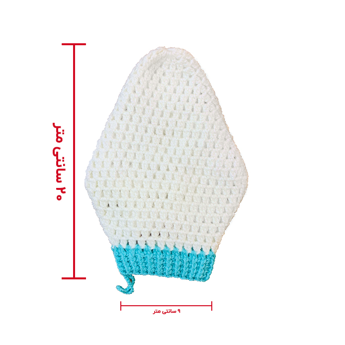 لیف دستباف حمام مدل توتفرنگی