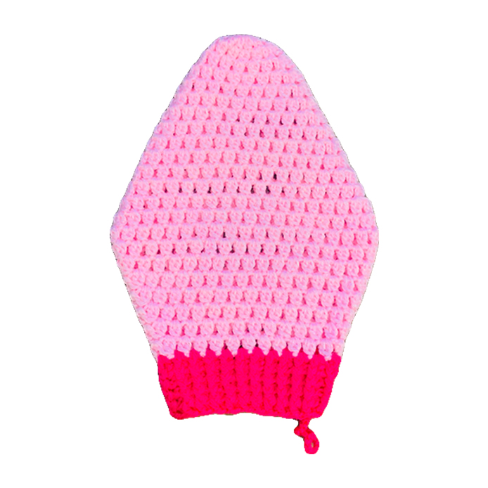 لیف دستباف حمام مدل توت‌فرنگی C076